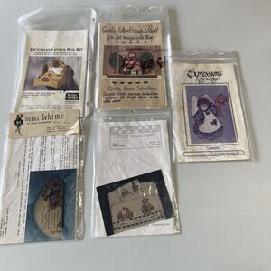 Lot of 5 Miscellaneous Crafting Tole Patterns‎ Country Themed Vintage